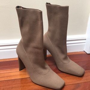 Brown Zara Heeled Booties